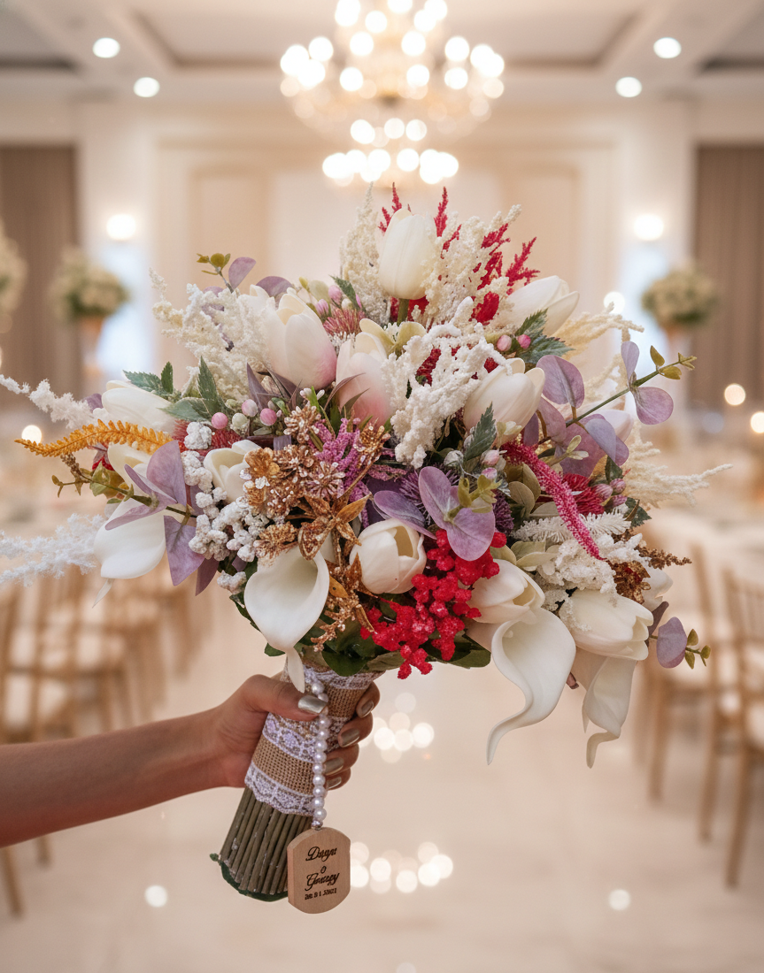 Elegant Pastel Bloom Bridal Hand Bouquet✨💐