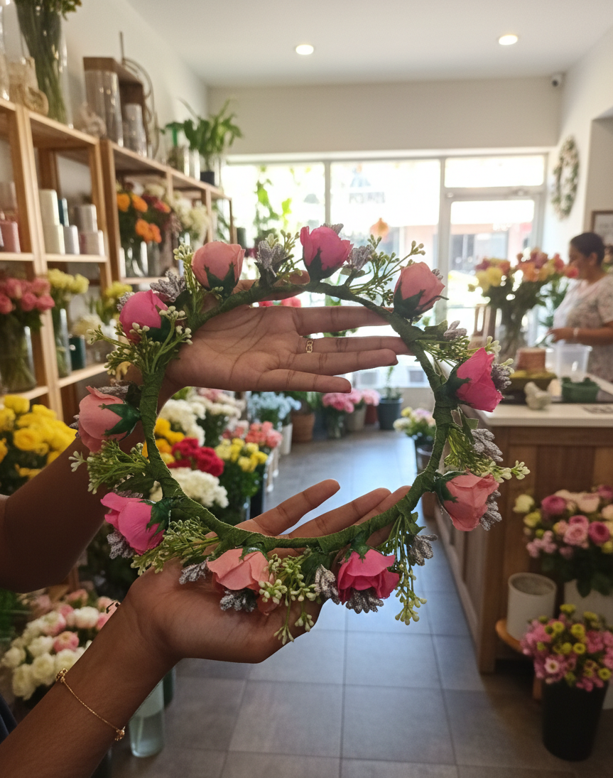 Elegant First Communion Candle Centerpiece & Floral Crown Combo🌹